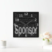 非凡なスポンサー スクエア壁時計 (ホーム)