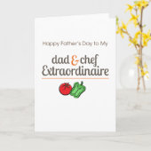 非凡なパパおよびシェフ カード (黄色い花)