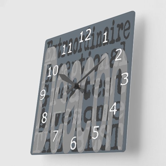 非凡な執事 スクエア壁時計 (傾斜)