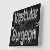 非凡な血管外科医 スクエア壁時計 (傾斜)