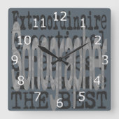 非凡なSonographer スクエア壁時計 (正面)