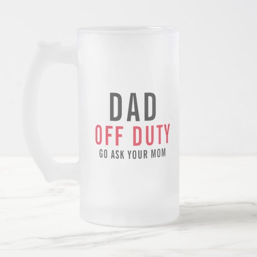 非勤務者 |父おもしろいの日ビールマグ フロストグラスビールジョッキ (左)