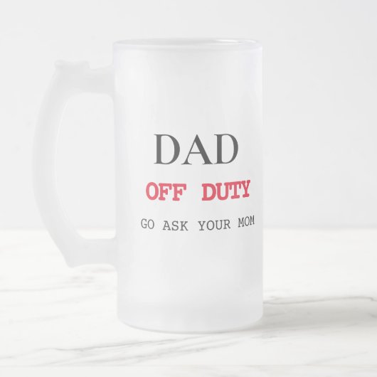 非勤務者 |父おもしろいの日贈り物 フロストグラスビールジョッキ (左)