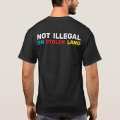 非合法ではない 先住民の権利 移民法 Tシャツ (裏面)