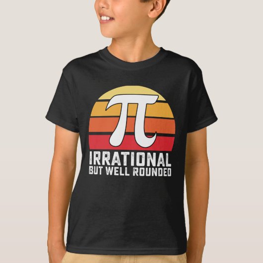 非合理的だけど四捨五入された円周率の日 数学 ヴィンテージ Tシャツ (正面)