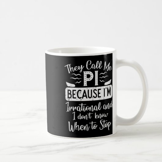 非合理Pi日Math TeのおもしろいためPiと呼ぶ コーヒーマグカップ (右)