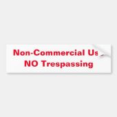 非商用使用バンパーステッカー バンパーステッカー