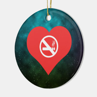 非喫煙場所のピクトグラム セラミックオーナメント
