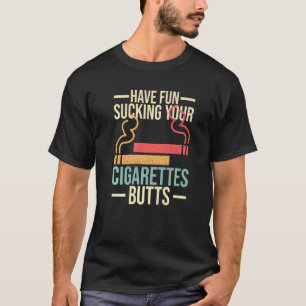 非喫煙者の喫煙タバコ引用文に対して Tシャツ
