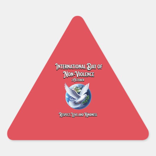 非国際的暴力の日。尊敬 三角形シール (正面)