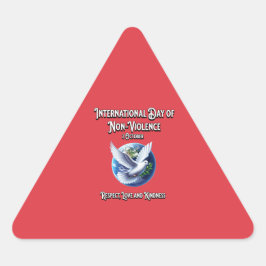 非国際的暴力の日。尊敬 三角形シール