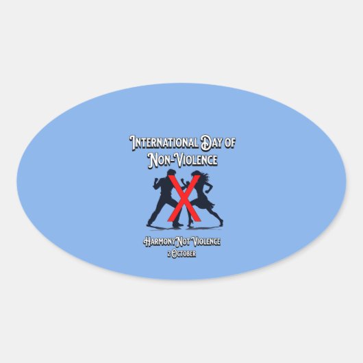 非国際的暴力の日。調和。 楕円形シール (正面)