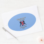 非国際的暴力の日。調和。 楕円形シール (封筒)