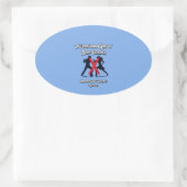 非国際的暴力の日。調和。 楕円形シール (バッグ)