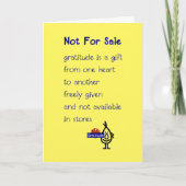 非売り – あなたおもしろいの詩感謝してい。 サンキューカード (正面)