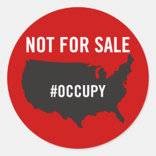 非売品-Occupy wall street- 99% ラウンドシール