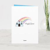 非宗派のホリデーキャットと雪片 シーズンカード (裏面)