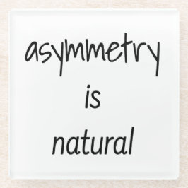 非対称は天然ガラスコースターである ガラスコースター