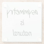 非対称は天然ガラスコースターである ガラスコースター (裏面)