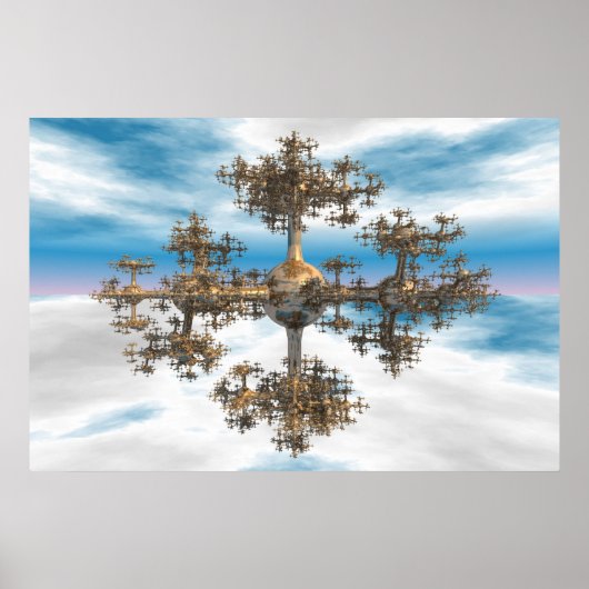 非対称フラクタル ポスター (正面)