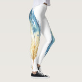 非対称ブルーフェザーデザインレギンス レギンス (右)