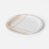 非対称プレイドオレンジ色の不透明プレイドライン ペーパープレート (アングル)