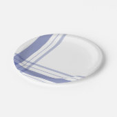 非対称プレイドフランネル海軍ブルーリニア ペーパープレート (アングル)