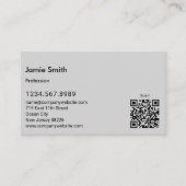 非対称モダンイニシャルグレーおよび黒パーソナル 名刺 (正面)