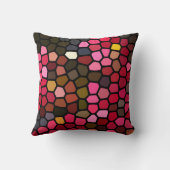 非対称幾何形状染色ガラススタイル クッション (裏面)