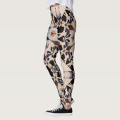 非対称的なゴシック様式幾何学的な曼荼羅のクリームの黒 レギンス (左)