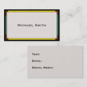 非対称的なステンドグラスの社会的なテレホンカード コーリングカード (正面/裏面)