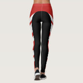 非対称的な側波帯の赤くか黒いまたは白いレギンス レギンス (裏面)