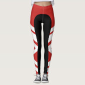 非対称的な側波帯の赤くか黒いまたは白いレギンス レギンス (正面)