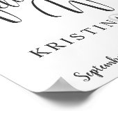 非対称結婚レタリングを使用したウェルカムの署名 ポスター (角)