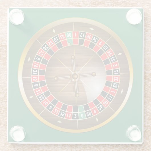 非常おもしろいアメリカンルーレットホイール ガラスコースター (裏面)
