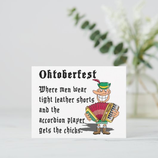 非常おもしろいオクトーバーフェスト ポストカード (スタンド正面)