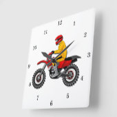 非常おもしろいオートバイライダーウォールクロック スクエア壁時計 (傾斜)
