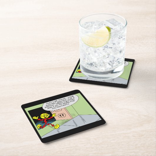 非常おもしろいレディ・キロワット・コースター・セット スクエアペーパーコースター (インサイチュ)