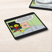 非常おもしろいレディ・キロワット・コースター・セット スクエアペーパーコースター (アングル)