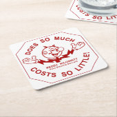 非常おもしろいレディ・キロワット・コースター・セット スクエアペーパーコースター (アングル)