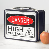 非常おもしろい危険高電圧標識金属弁当箱 メタルランチボックス (インサイチュ)