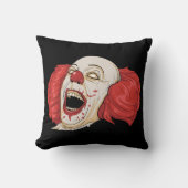 非常おもしろい怖いピエロ顔装飾用クッション クッション (正面)