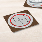 非常おもしろい4速シフトノブグラフィックコースターセット スクエアペーパーコースター (アングル)