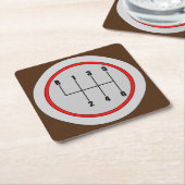 非常おもしろい6速シフトノブグラフィックコースターセット スクエアペーパーコースター (アングル)