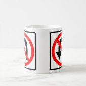 非常おもしろいNo Uターン標識コーヒーカップ コーヒーマグカップ (中央)