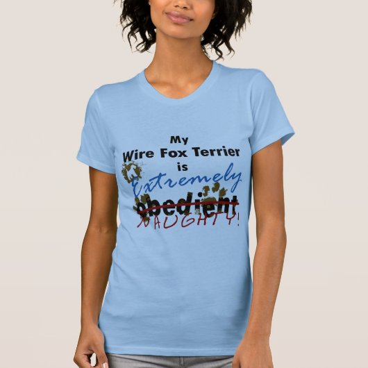 非常にいけないワイヤーフォックステリア犬 Tシャツ (正面)