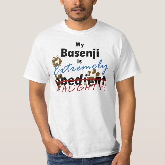 非常にいけないBasenji Tシャツ (正面)