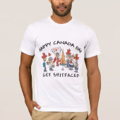 非常におもしろいで幸せなカナダ日のTシャツ Tシャツ (正面)