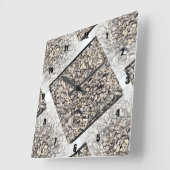 非常におもしろいと珍しい岩 スクエア壁時計 (傾斜)