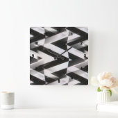 非常におもしろいと珍しい金属工程 スクエア壁時計 (ホーム)